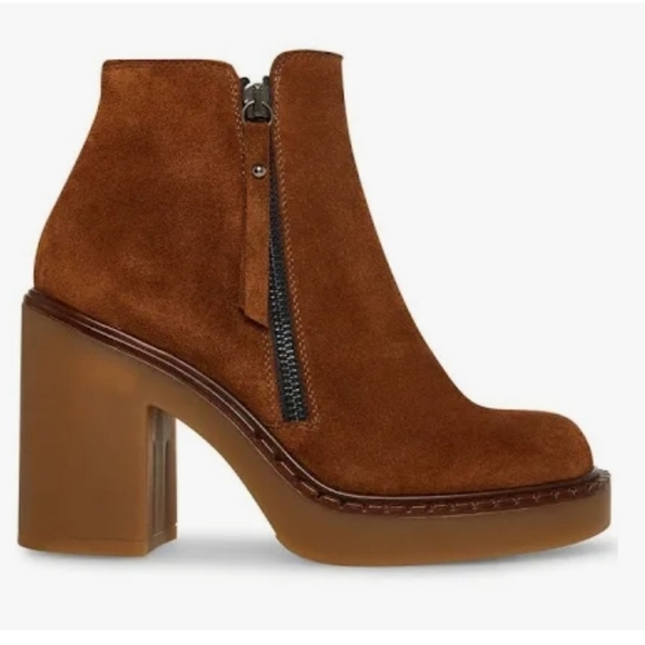 Steve Madden Women Moby Ankle Leather Platform Heels shoes boots sz 11 - Picture 2 of 14